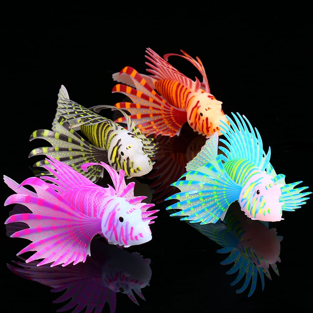 Fluorescence  Fish Aquarium Ornaments, Fluorescence Fish Aquarium Ornaments, Colorful Modeling   Brown For Fish Tank Aquarium
