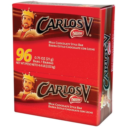 Carlos V Milk Chocolate Style Bar 0 75 Oz 96 Count Walmart Com Walmart Com