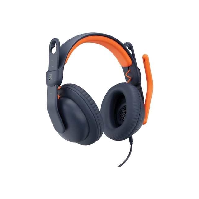 Logitech Zone Écouteurs Filaires pour Apprenants, USB-A - Écouteurs avec Micro - Taille Complète - Remplacement - Filaire - USB-A