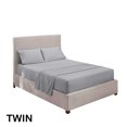 thumbnail image 1 of Juego de ropa de cama para el hogar Sábana de cama Funda de colchón Funda de almohada Juego de ropa de cama de poliéster de color sólido, gris, gemelo, 3pcs / set Inevent HA6267-06B, 1 of 2