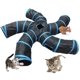 thumbnail image 1 of Túnel para gatos 5 vías grandes plegable con 6 agujeros para mirar juguete interactivo, 1 of 7