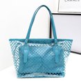 thumbnail image 1 of Up to 65% off Fashion Lady Plastic Wave Point Transparent Beach Shoulder Bag Handbag + Clutch, 1 of 3