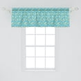 thumbnail image 2 of Ambesonne Floral Window Valance, Flowers on Stems, 42" x 18", Aqua Multicolor, 2 of 3