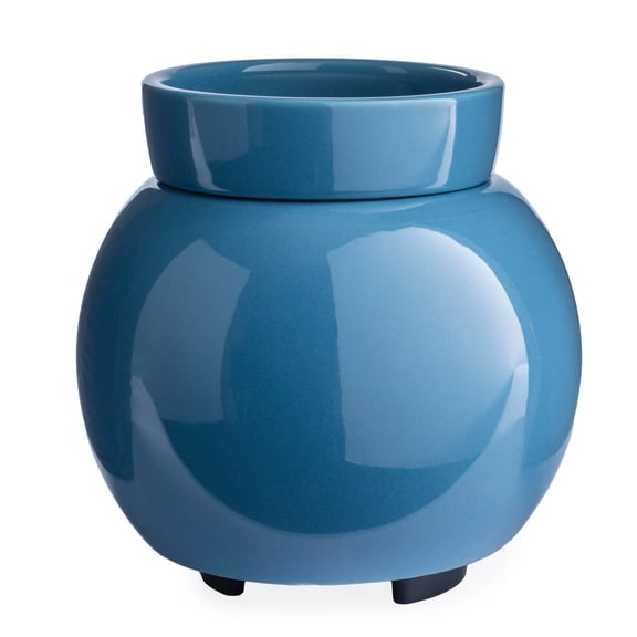 Mainstays Modern Coastal High Gloss Bubble Wax Warmer, Cool Water Blue
