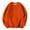 Orange, variant on Men's Sherpa Lined Sweatshirts Fleece Pullover Basic Tops Warm Crewneck Winter Sweatshirt Blue L