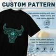 thumbnail image 5 of Black T Shirts for Men, Circuit Bull Graphic Mens Graphic Tees, 24846438,L, 5 of 8