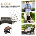 thumbnail image 6 of Patiojoy 2 PCS Patio Chaise Lounge Chair Six-Position Adjustable Outdoor Recliner with Cushion & Pillow, 6 of 10