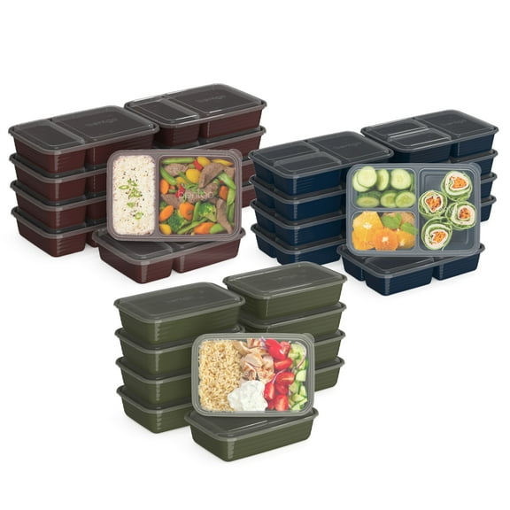Bentgo Prep 60-Piece Meal Prep Box Rich Shades Collection (BGPRPAK3-R)