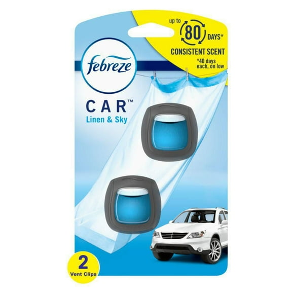 Febreze Car Air Freshener Vent Clip Linen & Sky Scent