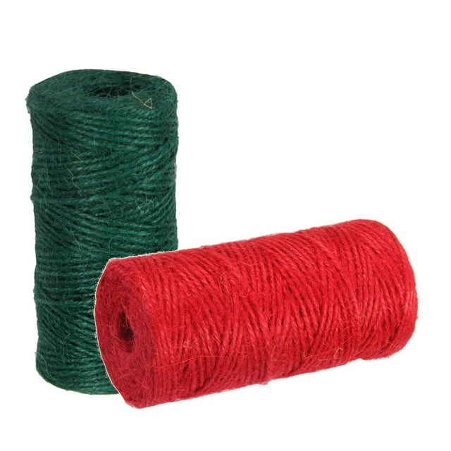 2pcs Multifunción Artesanía Cuerda Artesanal Cuerda De Embalaje Cordón De Cordón De Decoración Para De Jardín Y Hogar - yotijar cuerda de yute 2mm