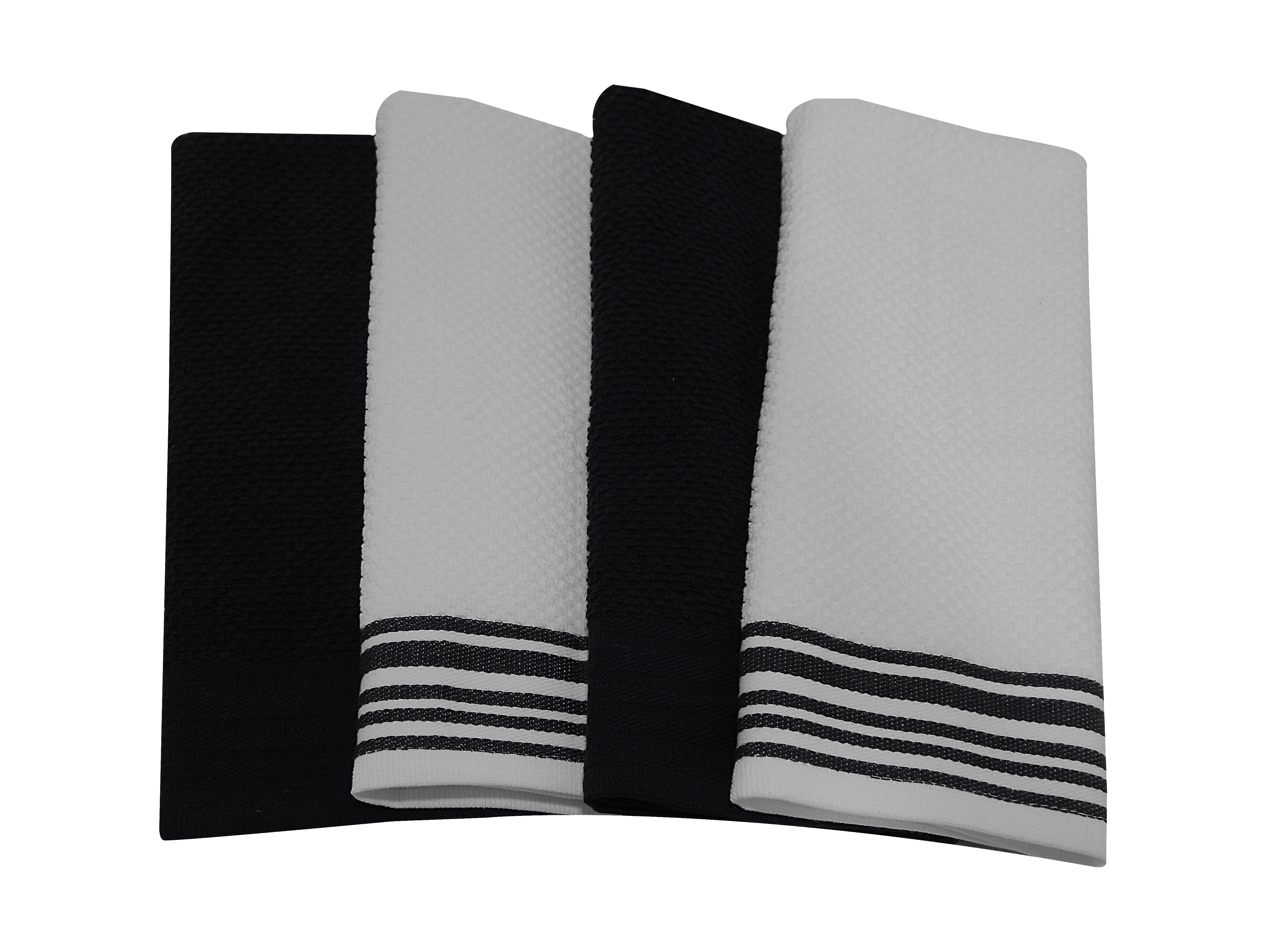 Fiesta Skull & Vine Kitchen Towel Set - 2 Pack Black/White Multi