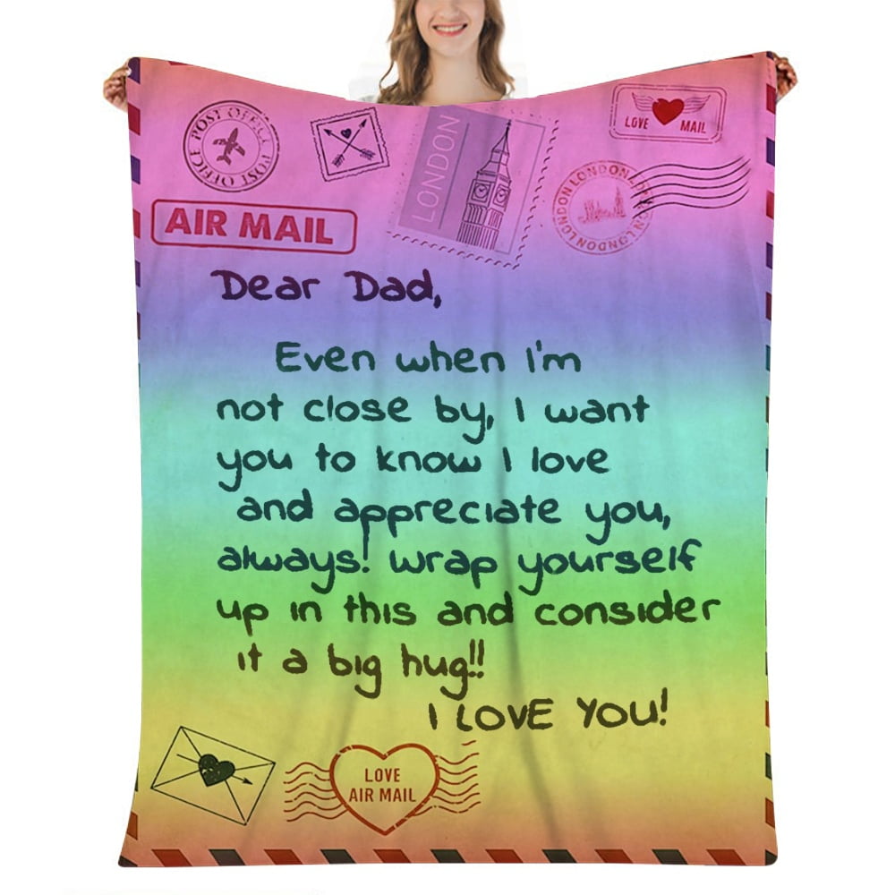 Gifts for Dad, Fathers Day Dad Gifts from Daughters Throw Blankets, Dad