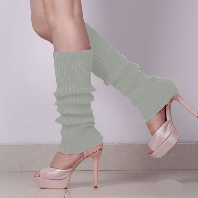 Womens Warm Wool Socks Womens Winter Solid Color Adult Leg Sets Pile Socks Knitted Leg Sets Solid Color