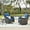 Navy Blue Cushion, variant on XIZZI Outdoor Patio Wicker Swivel Rocker Set,3-Piece Rocking Chair Bistro Set with Denim Blue Cushions and Coffee Table,Grey Wicker