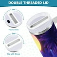 thumbnail image 3 of Yayeee 40oz Stainless Steel Tumbler with Straw and Handle Double-Wall Insulated Travel Water Bottle, Blue Road, 3 of 8
