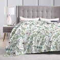 thumbnail image 4 of LAICAIW Koala and Eucalyptus Pattern Ultra-Soft Lightweight Blanket Flannel Throw Blanket80 X60, 4 of 5