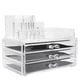 thumbnail image 3 of Cosmetic Organizer Drawer – Clear Acrylic Makeup Storage with Lids, Space Saving Desk Organizer for Beauty Essentials, 3 of 5