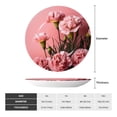 thumbnail image 2 of Zufioo Delicate Pink Carnations A Print Bone China Decorative Plate, Ceramic Dinner Plate with Stand Ceramic Decoration Homewares-7in, 2 of 6