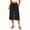 Black, variant on Maean Womens Wide Legs Capris Pants Elastic Waisted Drawstring Capri Pant Casual Trousers with Pockets