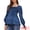 Blue, variant on DARING DIVA Women's Maternity Jacquard Square Neck Lantern Sleeve Blouses S Blue
