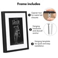 thumbnail image 4 of Americanflat 12x16 Picture Frame with Polished Plexiglass with 8x12 Mat Display Photo Soho Collection - Black, 4 of 8
