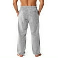 thumbnail image 5 of Hearthz Mens Fleece Pajama Bottoms Solid Color Men's Pajama Pants Winter Warm Plush Fluffy Mens Sleep Pants with Pockets, 5 of 7