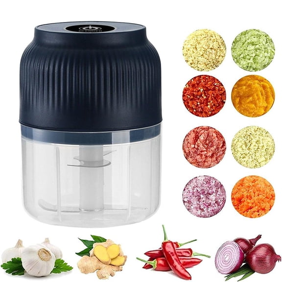 Cordless Electric Chopper with Stainless Steel Blades, Saves Time on Food Preparation, Great for Sauces and Dips