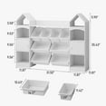 thumbnail image 5 of Vabches Kids Bookshelf with 8 Toy Bins, Castle Shape Bookcase with 2 Doors and 6 Cube, Toy Storage Organizer for Playroom Bedroom Kidsroom, 5 of 8