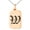 Rose, variant on Stainless Steel Letter W Initial Old English Monogram Engraved Small Rectangle Dog Tag Charm Pendant Necklace