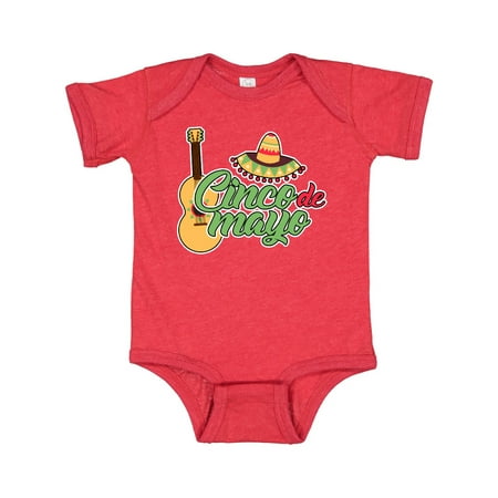 

Inktastic Cinco De Mayo with Guitar and Sombrero Gift Baby Boy or Baby Girl Bodysuit