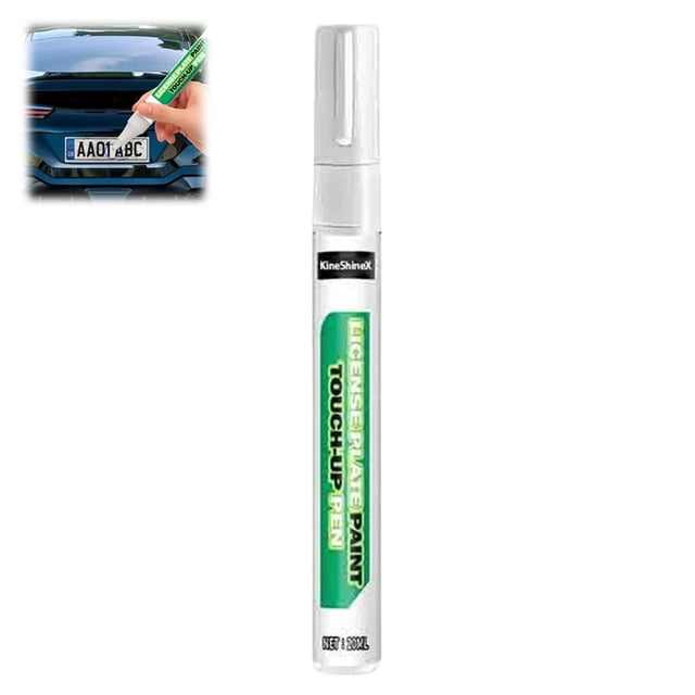 Car Paint Scratch Repair Pen With License Plate Touch Up 2 In 1 Tool For Car Scratch Fixing