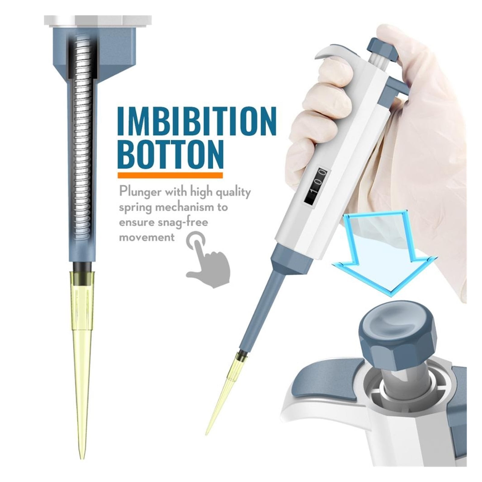 0.1:10000 ul Single:Channel Pipette(Digital Micropipette), Precision Adjustable Pipettor ,Precision & Accuracy