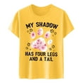 thumbnail image 4 of YDLCAFD T-Shirts Col en V pour Femmes, Packages, Mode Décontractée, Manches Courtes, Col Rond, T-Shirt Ample, Blouse, 4 of 4