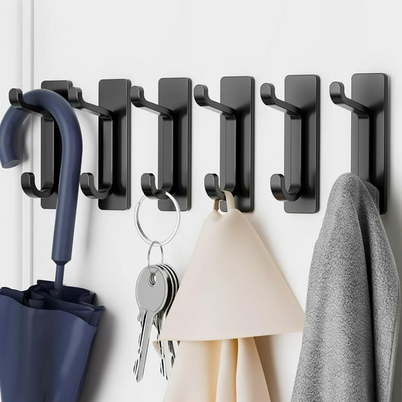 Self Adhesive Hooks for Hanging Towel Hook for Bathroom Wall Hanger for Shower Coat Door Robe Sticky and Heavy Duty -