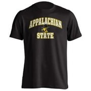 Appalachian State University ASU Mountianeers Victory Arch Yosef Mascot Black Short Sleeve T-Shirt