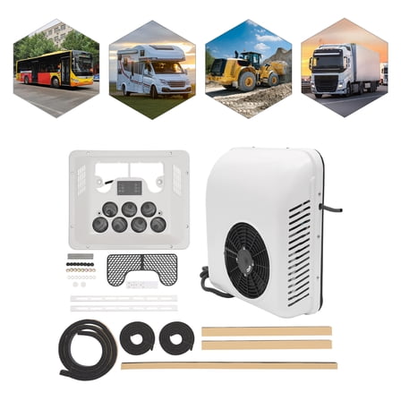 750W RV Air Conditioner Electric Rooftop A/C Unit For Caravan Trailer Heat &Cool