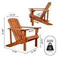 thumbnail image 4 of Westport Outdoor Patio Traditional Acacia Wood Adirondack Chair, Light Brown, 4 of 9