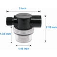 thumbnail image 3 of ABPETE Twist-On Pipe Water Pump Strainer,RV Water Pump Filter Compatible With Shurflo Or Wfco,1/2" Npsm Inlet/Outlet With 80 Mesh Stainless Steel Filter Screen For RV Marine Replacement 2 Pack, 3 of 7