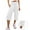 White, variant on Hiking Capris Women New 2025 Capris Pants for Women Casual Summer Cotton Linen Wide Leg Elastic Waist Cropped Pants with Pockets Style B-31 Beige XXL