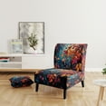 thumbnail image 2 of Designart "Colorful Vibrant Vines II" Chaise d'Appoint Abstraite Multicolore - Fauteuil Moderne pour Chambre, 2 of 7