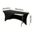 thumbnail image 3 of 4FT Table Cloth For Rectangular Fitted Events Stretch Champagne Table Covers Washable Table Cover Spandex Tablecloth Table Protector For Party Wedding Cocktail, 3 of 7