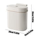 thumbnail image 3 of Cubos de Basura para Baño, Cubo de Basura de Pared con Tapa, Papelera para Cocina y Baño, Gran Capacidad (9/7 L), Plástico Beige, Diseño Compacto., 3 of 6