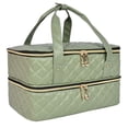 thumbnail image 1 of Bolsa organizadora de esmalte de uñas Yuyangstore cuero PU portátil verde, 1 of 8