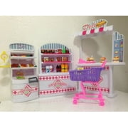Gloria Dollhouse Furniture - Supermarket Shopping Cart Veggie Playset