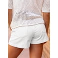 thumbnail image 3 of SHEWIN Women's Jean Shorts High Waisted Denim Shorts Casual Loose Fit Stretchy Double Button Fly Summer Pants with Pockets Blue, 3 of 8