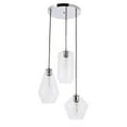 thumbnail image 5 of Gene 3 light Chrome and Clear glass pendant, 5 of 5