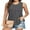 Hemp Gray, variant on Women's Summer Tank Tops Pleated Round Neck Sleeveless Tops