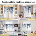 thumbnail image 5 of Blue Eucalyptus Kitchen Curtains Window Panels, Weeping Botanical Leaf Watercolor Insulated Window Treatment Curtain, Grommet Curtains for Bedroom/Living Room/Bathroom, 2 Piece 52"Wx45"L, 5 of 8