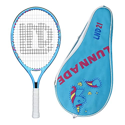 LUNNADE Raquette de Tennis pour Enfants Juniors, 19/21/23/25 Pouces Raquette de Tennis pour Jeunes avec Housse, Convient aux Garçons et Filles Débutants de 3 à 12 Ans