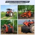 thumbnail image 6 of Yeshouse 3 Point Ballast Box - Unique Front Axle Protection, 3 Point CAT 1 Fit, Wide Application with Tube Holders, Premium Steel Construction, and 800lb Capacity with 5 Cu Ft Storage, 6 of 7